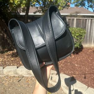 VINTAGE COACH Ergo Flap Black Purse Bag # 9034